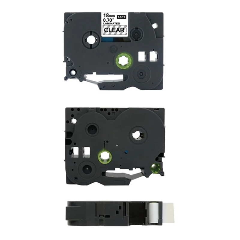 ริบบิ้นติดฉลาก Tzc 18มม. 6ชิ้นสำหรับเครื่องพิมพ์ฉลาก Brother PT-E200 PT-E100 PT-P750W PT-E500W PT-P900พิมพ์กระดาษด้วยความร้อน