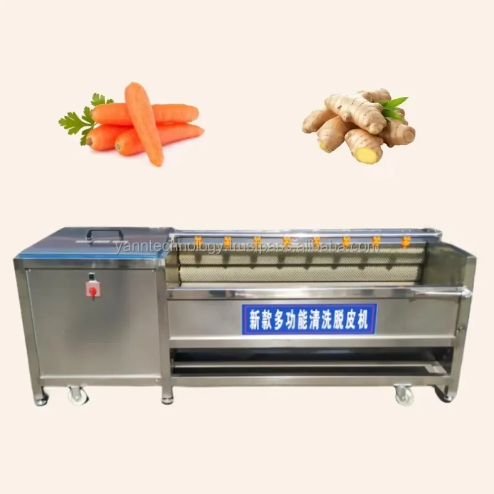 

Commercial Brush Pear Mango lotus root yamWashing Machine Food Cleaning Machine Fruit and Vegetables Washing Equipments