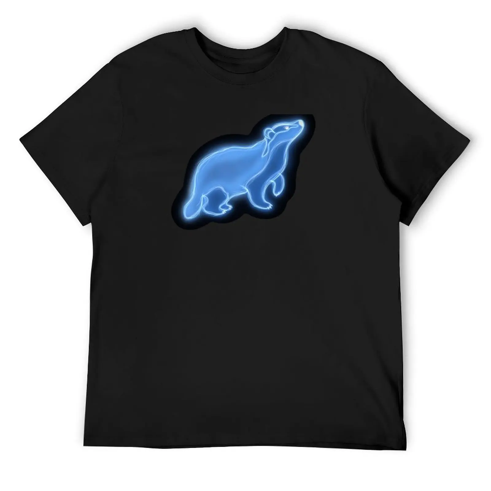 

Glowing Magic Badger T-Shirt kawaii clothes oversized t shirt anime clothes mens cotton t shirts