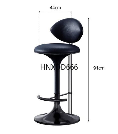 

Italian light luxury high-end bar chair large flat leather household island high stool