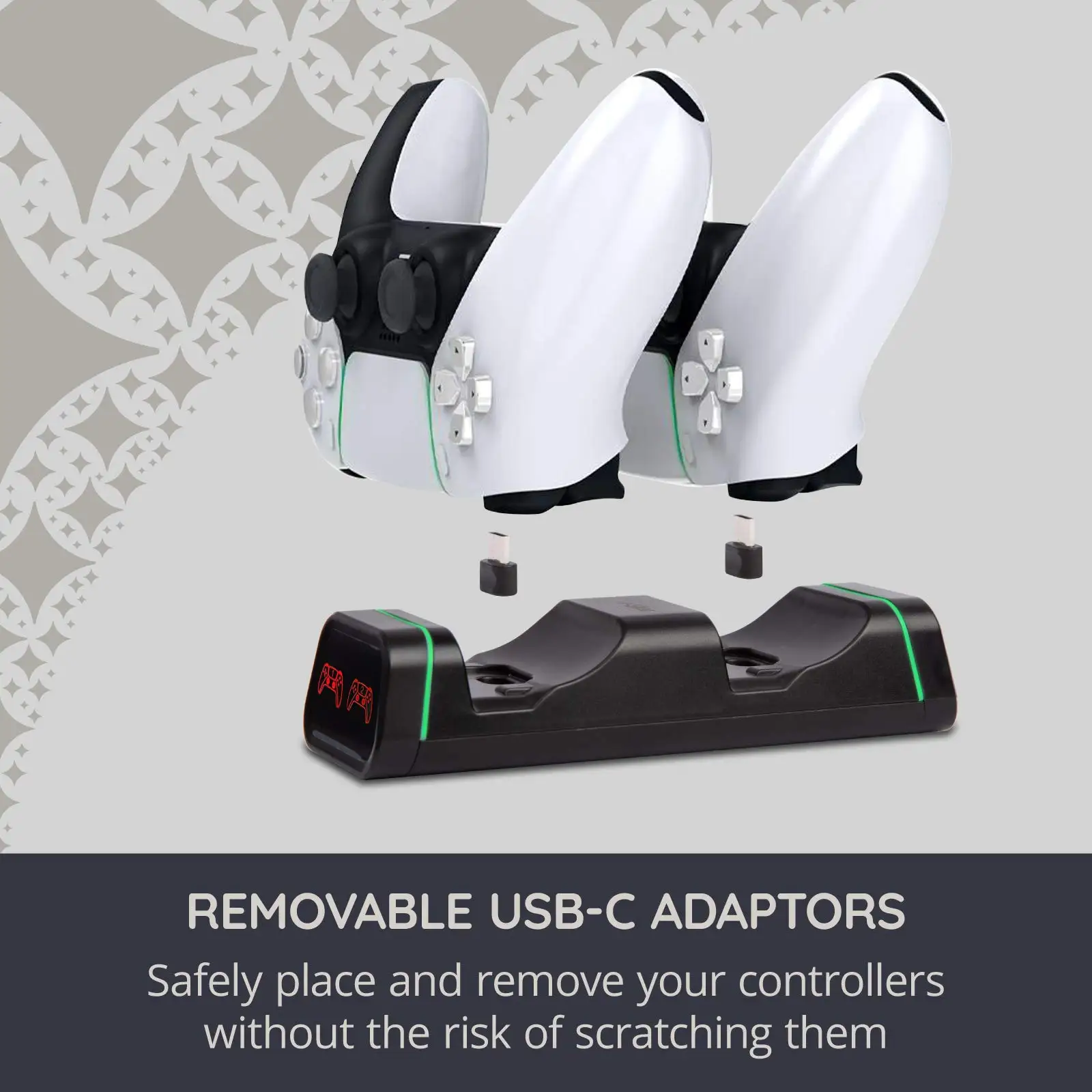 شاحن تحكم مزدوج لسلسلة إكس بوكس S ، X ، PS5 ، نينتندو سويتش برو ، وحدة تحكم جوجل ، قاعدة شحن
