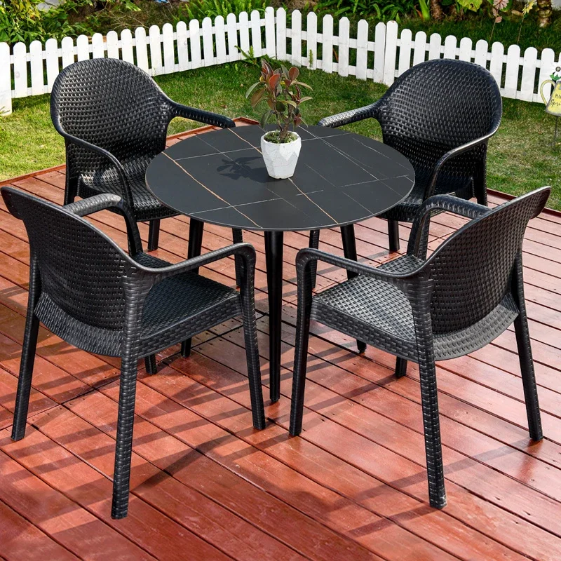 Black Adults Garden Furniture Sets Balcony Outdoor Yard Moving Garden Furniture Sets Natural Lounge Tuinmeubelen Decorations