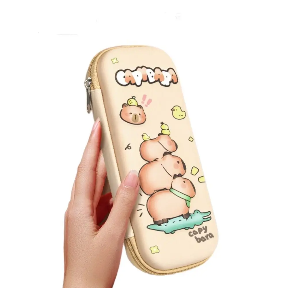 

Cartoon Capybara 3D Pencil Case 2 Layers Waterproof Stationery Organizer Large Capacity Portable Pen Box School Office