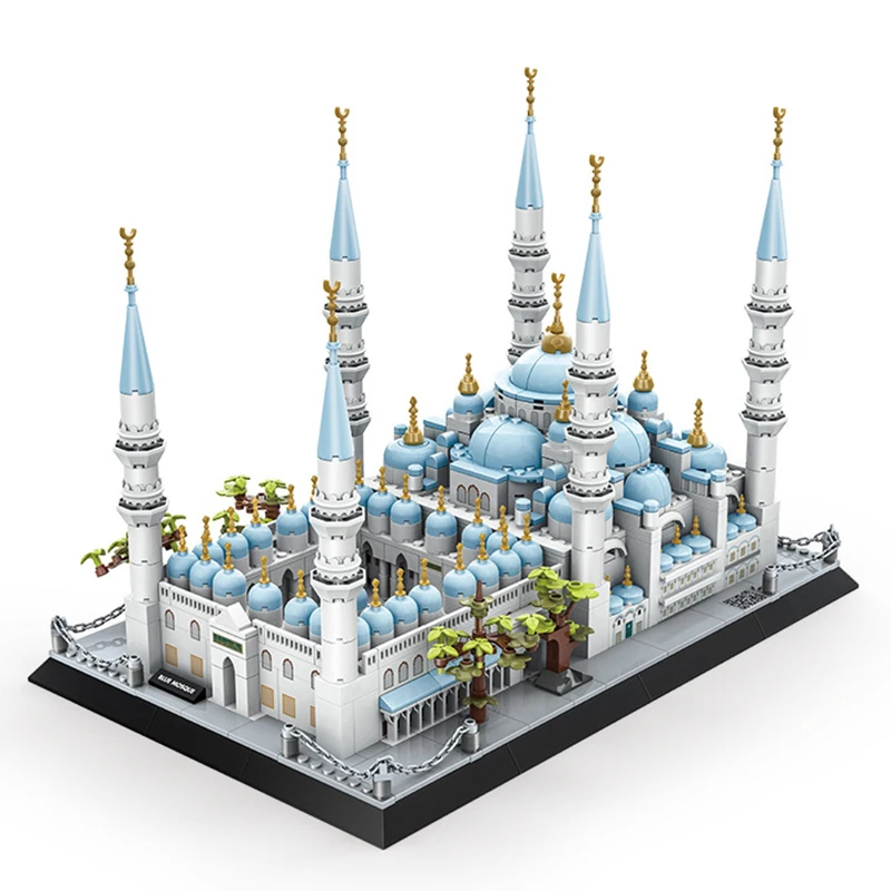 

1129pcs Creative Turkey Istanbul Famous Architecture Blue Mosque Building Block Model Sets Bricks Toys Collection For Gifts