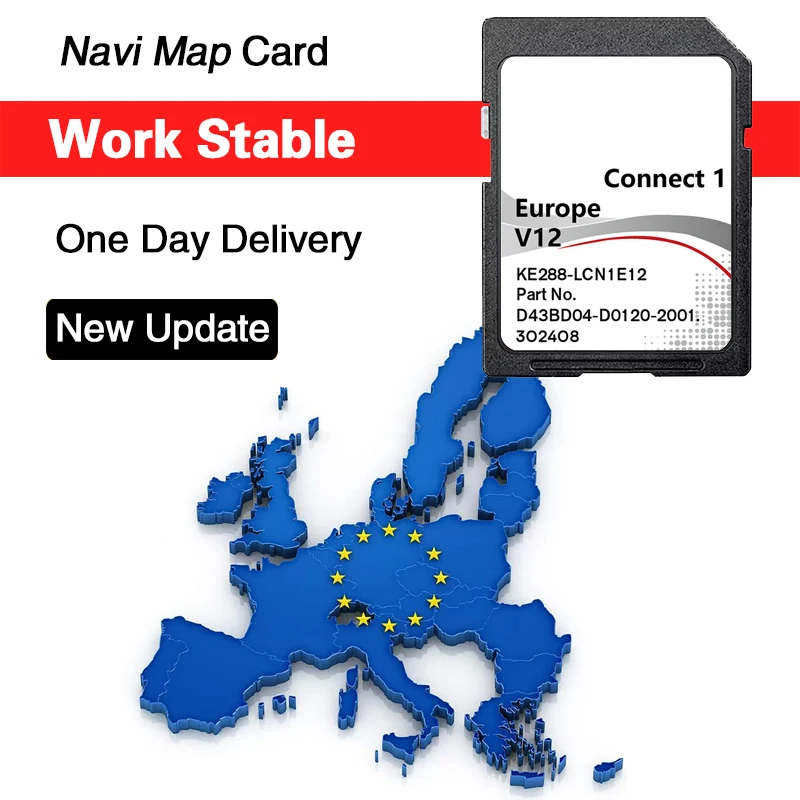 C1 V12 Connect 1 LCN1 V12 SD Navi para Nissan 8GB 16GB 2022 Tarjeta de mapa Europa Tarjeta de navegación del Reino Unido