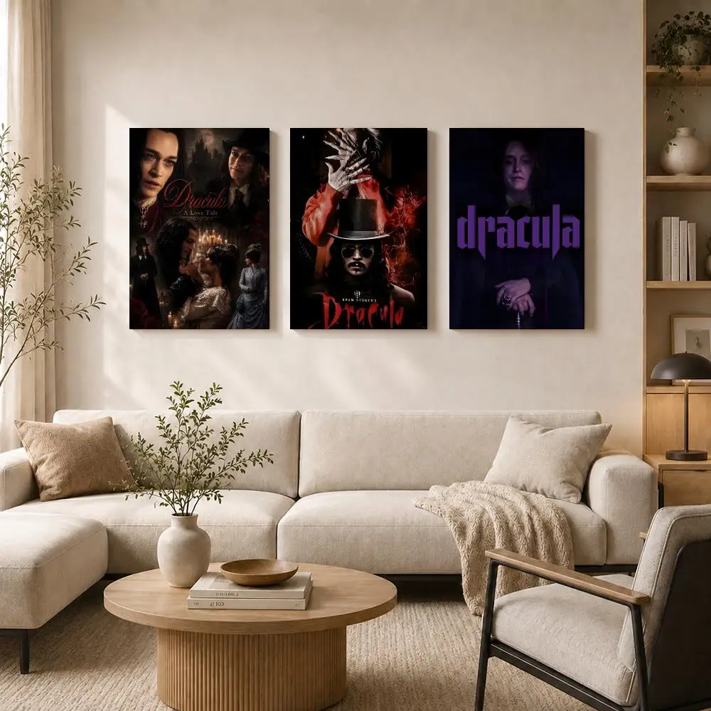 Retro Horrible Movie Dracula Framed Wall Painting HD Inner Frame Canvas Poster Bedroom Room Hallway Wall Art Decor