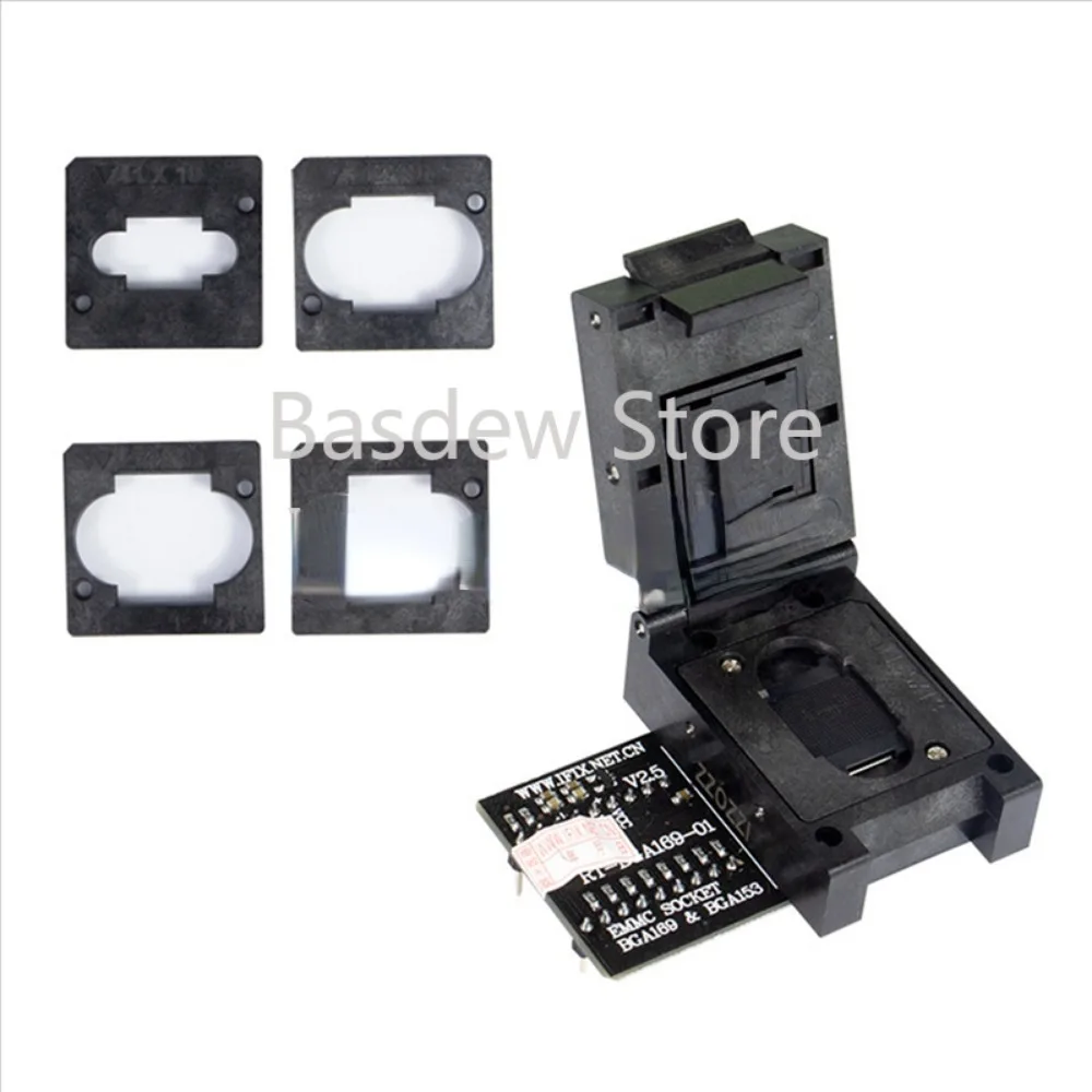 

EMMC Adapter V2.5 with 4Pcs BGA Bounding Box for RT809H Programmer RT-BGA169-01 BGA169 / BGA153