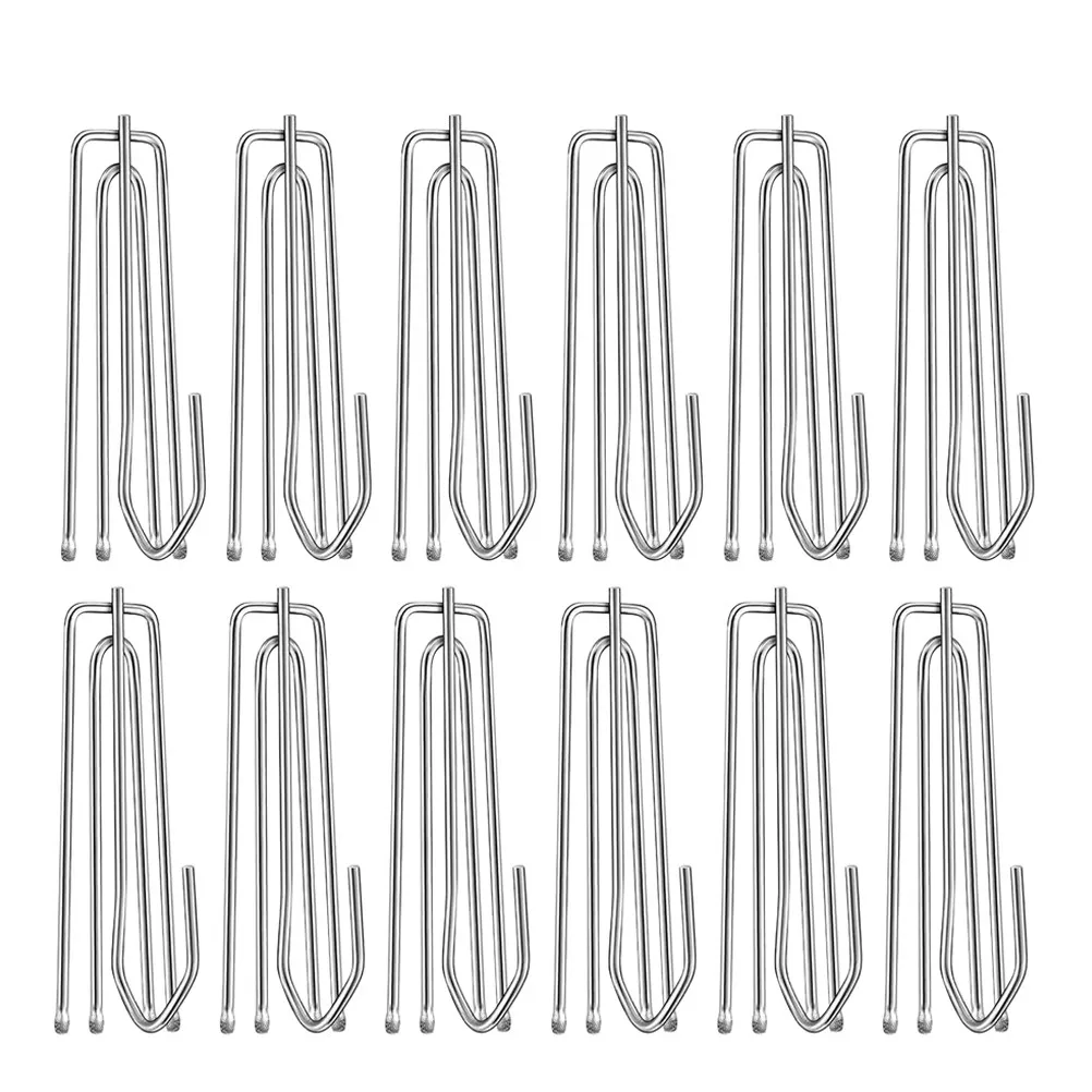 60Pcs Pleat Hooks Tiebacks Hooks For Home Decor Four Claw Curtain Stainless Steel Pleated Hanging Modern Elegant