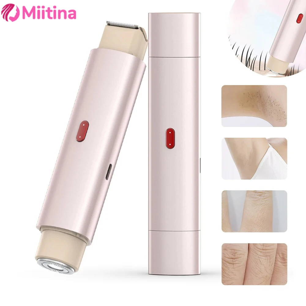 Hair Removal Device for Women, Dual Headed Shaving Device, Private Pubic Hair Trimmer Electric Hair Scraper,  Removal Device