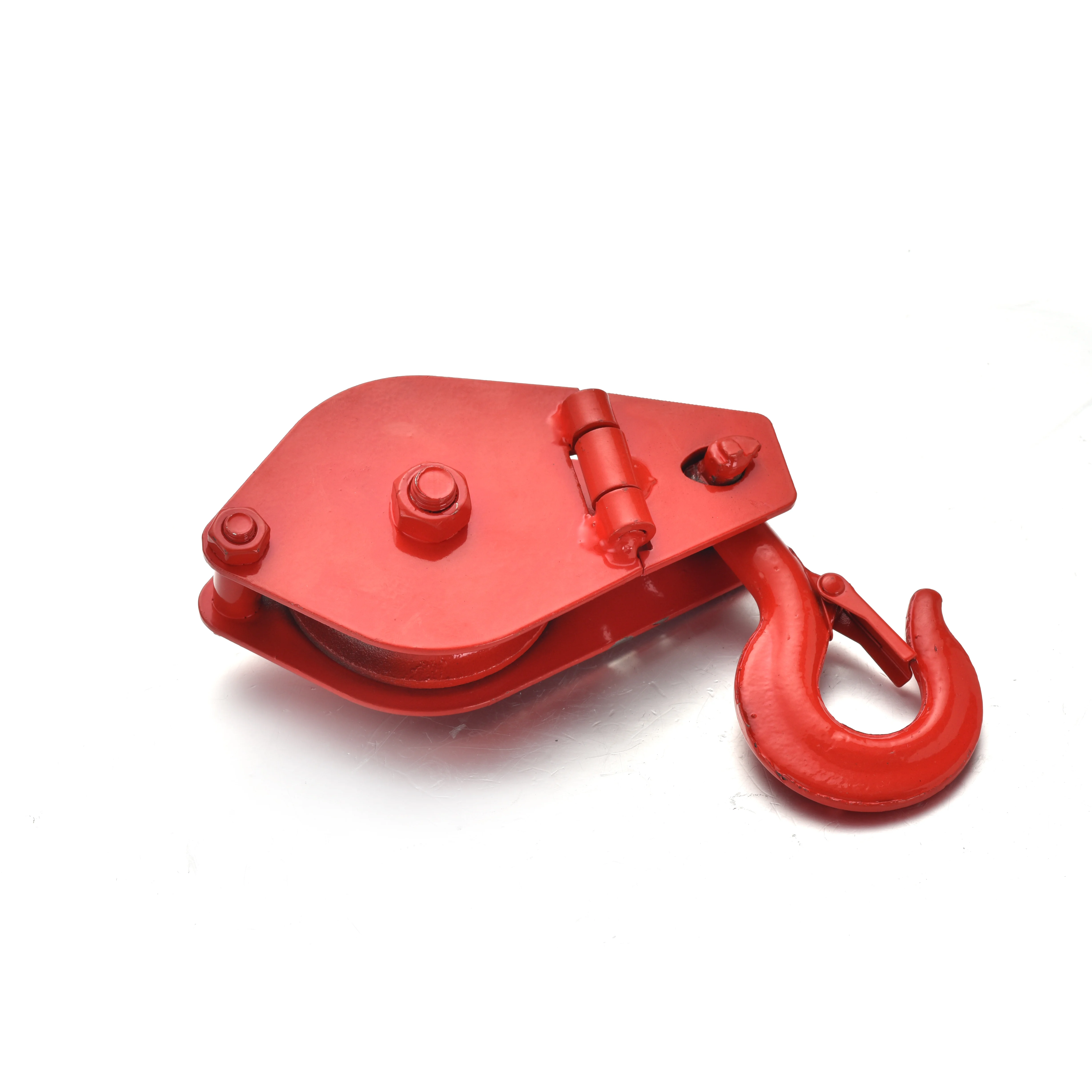 Factory for sale hand chain block pulley and factory price enclosed wire rope pulley three wheel hook type lifting pulley