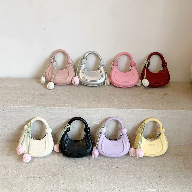 

Летняя детская сумка MILANCEL для детей от 5 до 12 лет, милая сумка через плечо для девочек с тюльпанами, 8 цветов, минималистичная детская мини-сумка