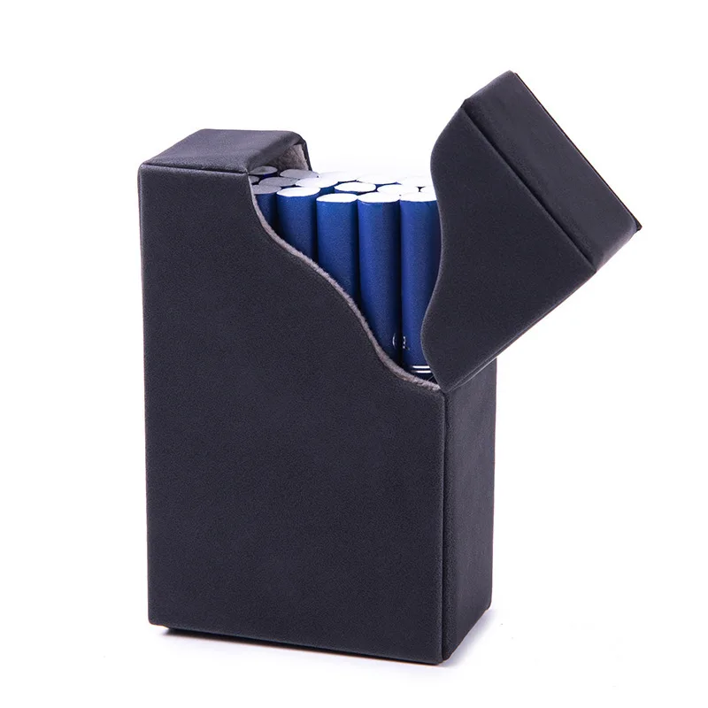 

Корейская версия персонализированной открытой крышки, 20 шт., мужской кожаный портсигар, креативный и модный для крупных сигарет.