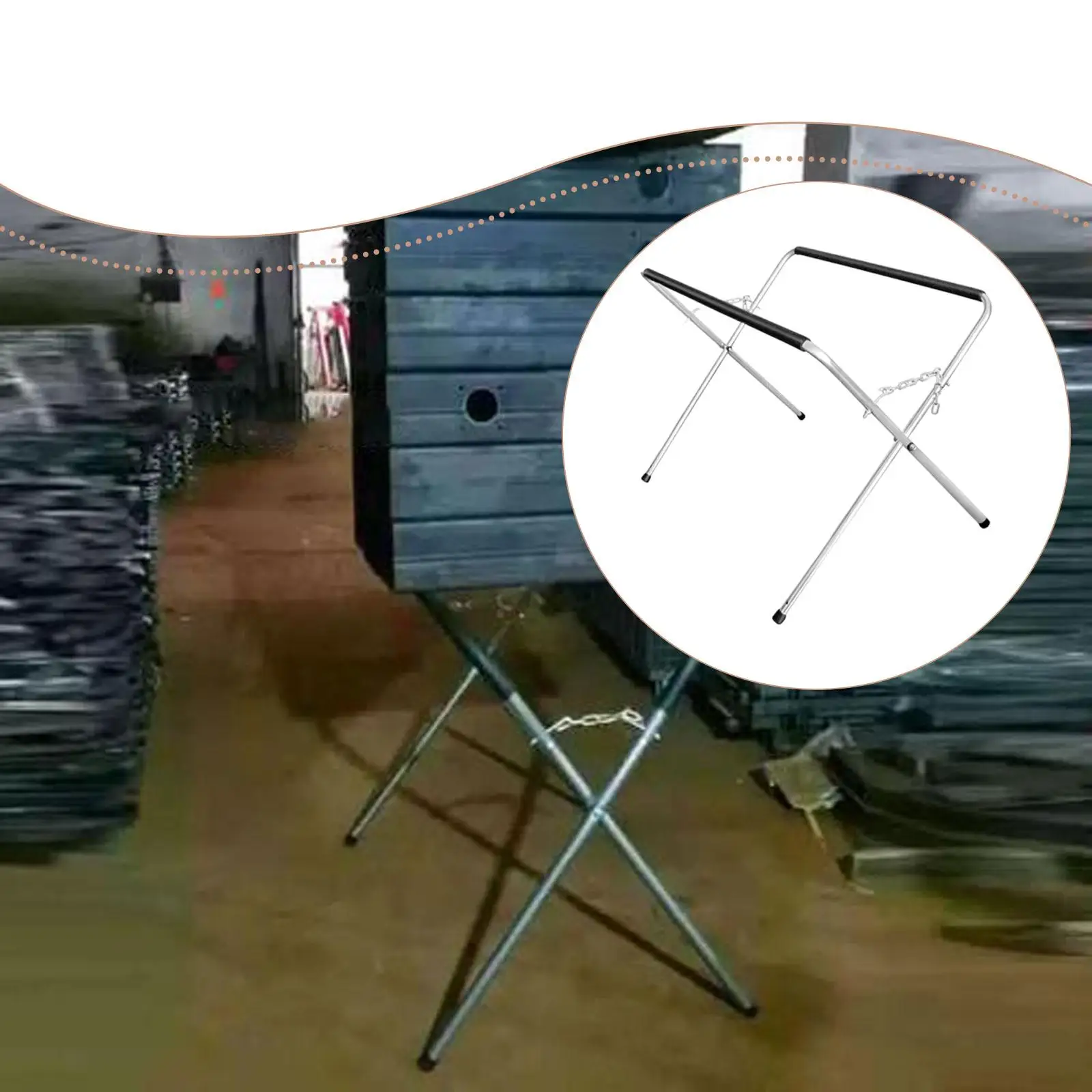 Auto Painting Rack with Adjustable Chains Multipurpose Accessory for Windshield and Galvanized Steel Tube Car Paint Rack