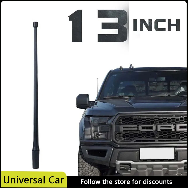 13 inch Universal Car Radio Rubber Antenna Mast FM AM Roof Mount Vehicle Antenna For Ford Raptor F150 1990-2021 F150 Car Tools