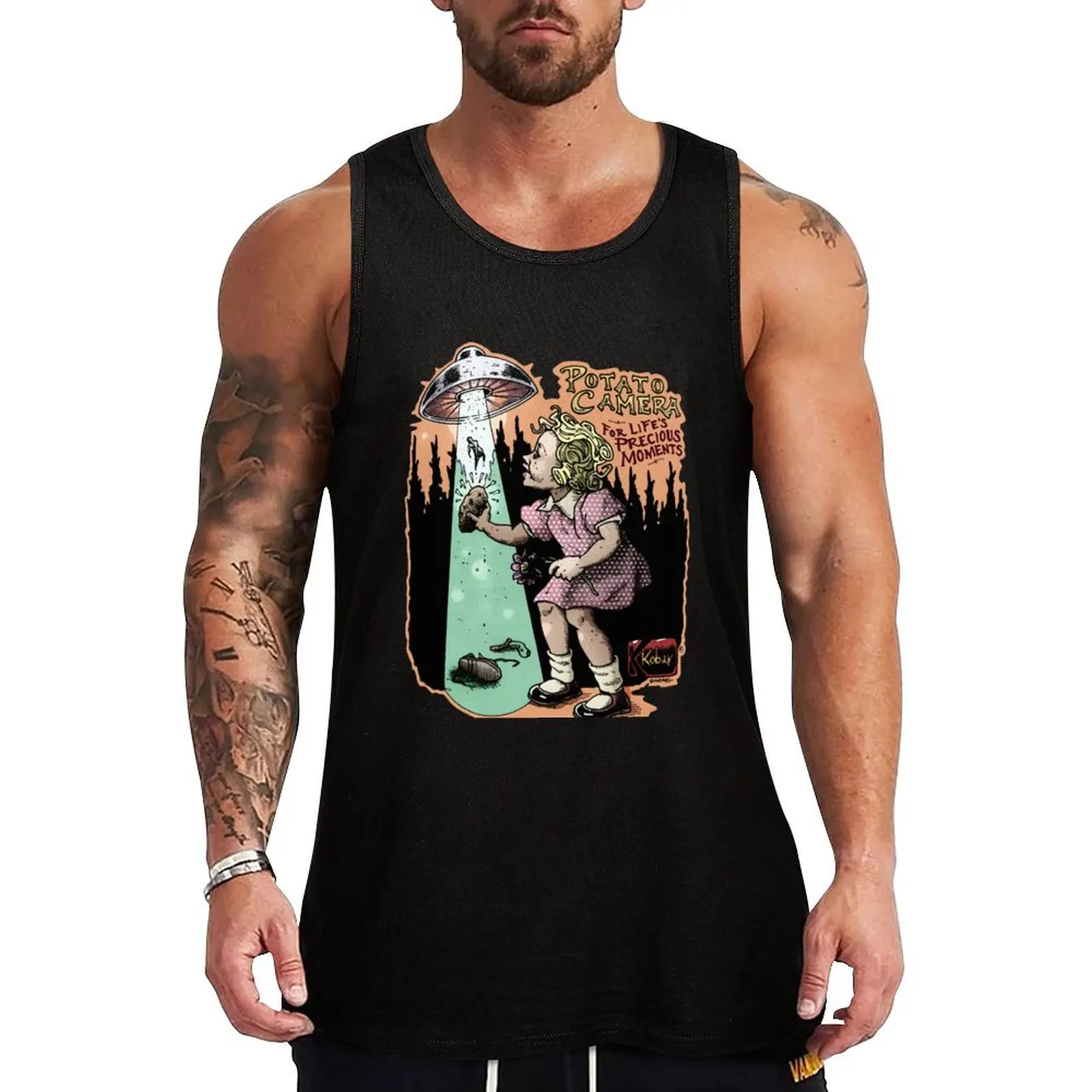 

Potato Camera Tank Top sleeveless shirt man male top sleeveless t-shirts for men gym accessories man