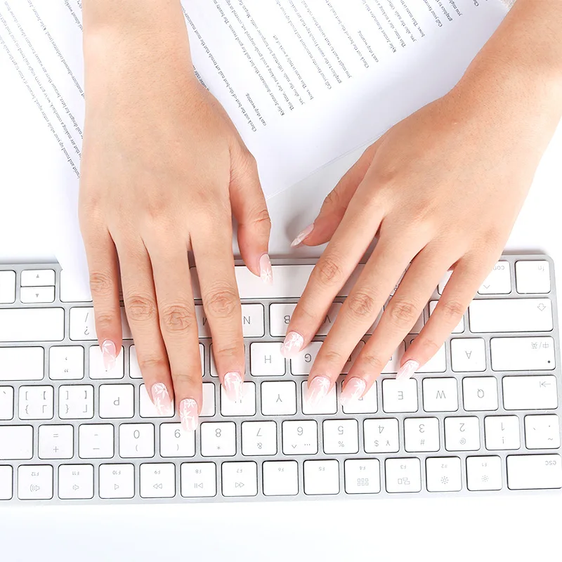 

20Tips, полуотвержденные гелевые полоски для ногтей цвета шампанского, однотонные гелевые УФ-наклейки для ногтей, самоклеящиеся наклейки для маникюра