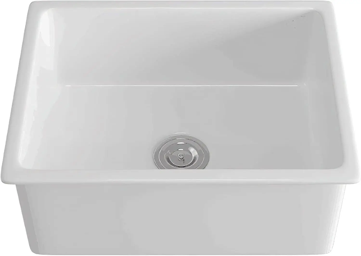 

Enbol 24 Undermount Kitchen Sink - 24x18 inch Undermount White Porcelain Kitchen Sink Single Bowl with Strainer PU2318