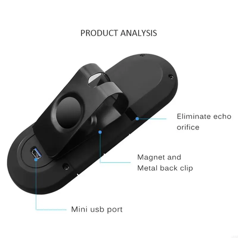 G8DB 자동차 핸즈프리 BT 스피커폰 선 바이저 클립 무선 음악 플레이어 용 2