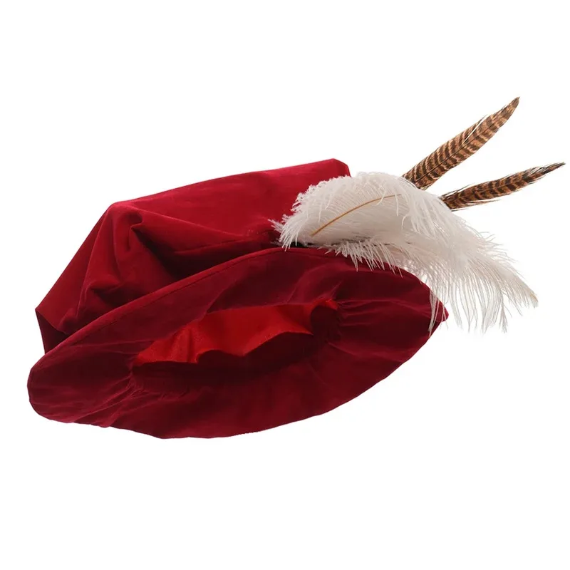 زي الملك على الطراز الأوروبي عصر النهضة الملكي هنري الثامن للرجال عباءة الملوك مع قبعة أزياء الهالوين