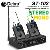 ST-102 Professional Stage In-Ear Monitoring System, Stereo/Mono Switching, Bluetooth UHF, Transmission Distance 80-300 meters