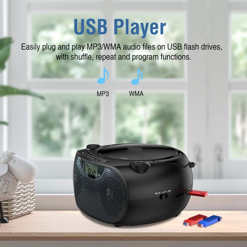 CD-Player Stereo Bluetooth Musik-Player FM Radio Tablet Zubehör Teile Computer Büro