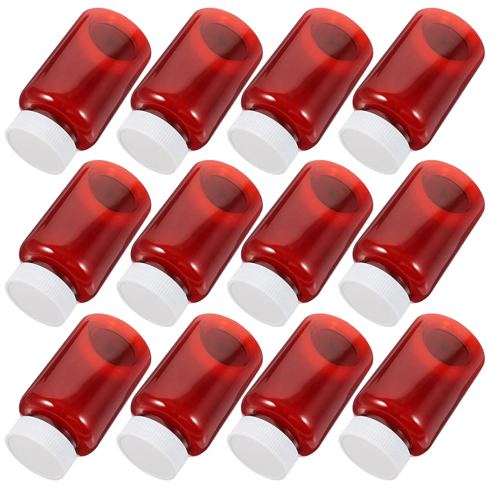 

16 Pcs Pill Bottle Brown Plastic Empty Bottles Medicine Container Bottled Pills with Caps