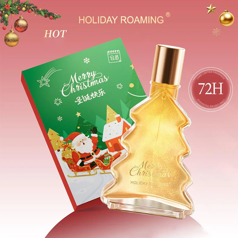 Creative Rose Pheromone Perfume Gilded Christmas Tree Perfume Floral Note Stimulating Flirting Glamour Christmas Gift Perfume