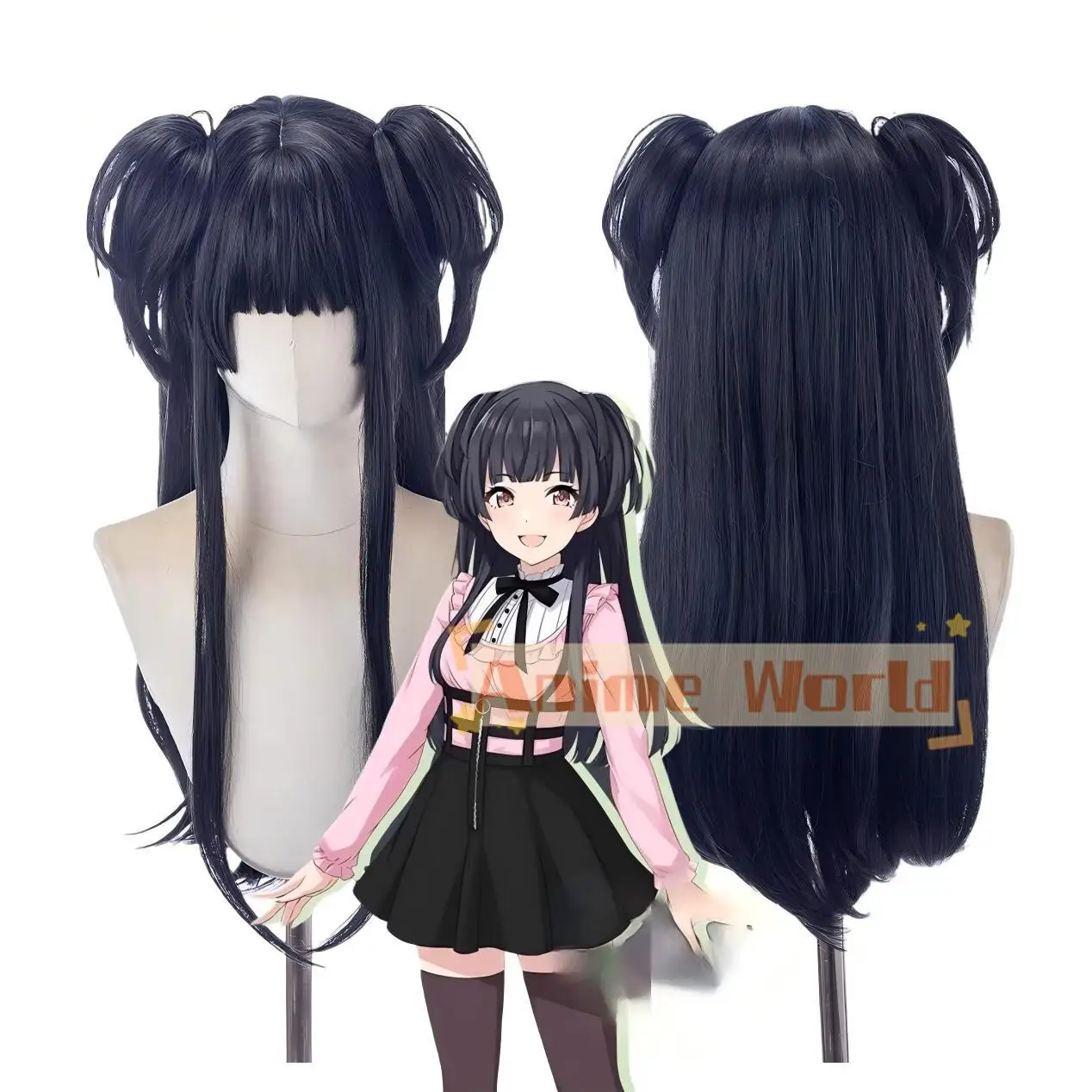 

THE IDOLM@STER SHINY COLORS ShinyColors Cosplay Wig Halloween Carnival Party Props Synthetic Hair Heat Resistant Fiber+Wig Cap