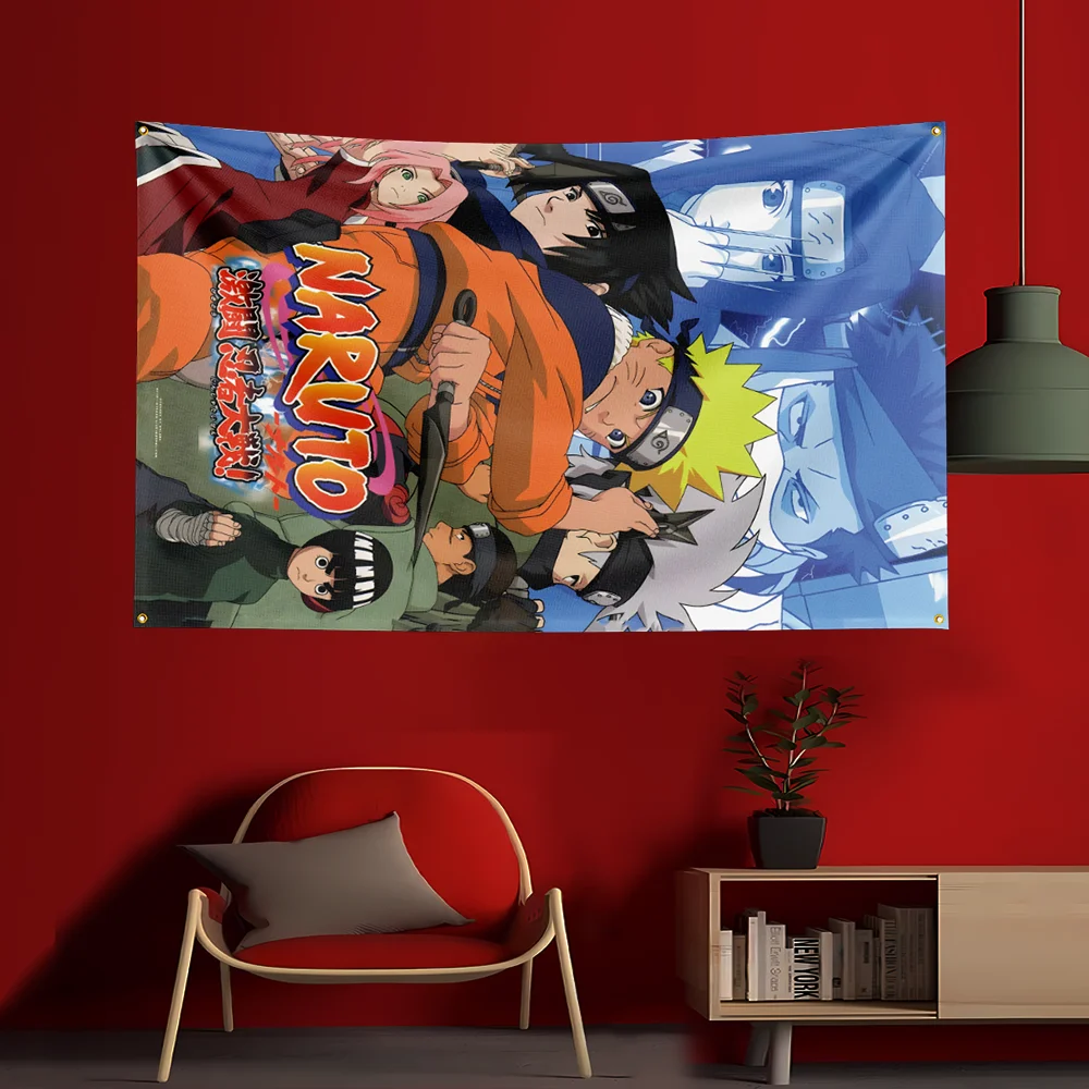 3X5 FT R-NarutoS لعبة العلم البوليستر المطبوع حزب العلم لتزيين غرفة المرآب #2
