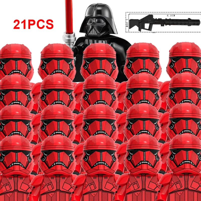 

Hot Toys 21pcs Star wars Clone Troopers 501st Legion Imperial Stormtrooper Darth Vader Action MiniFigures Building Blocks Toys