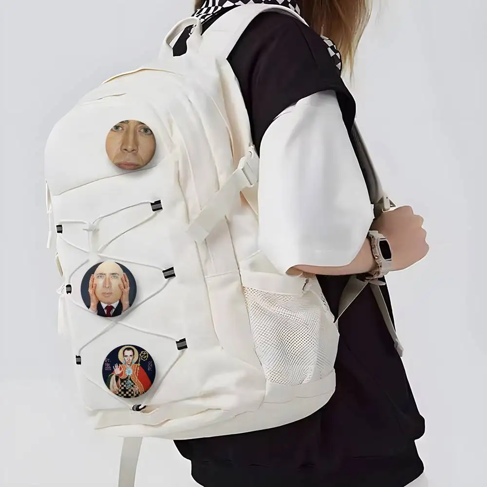 الشمال نمط نيكولاس قفص أرنب شارات مستديرة رائعة شارة دبابيس الإبداعية دبابيس للملابس قبعة ظهره هدية الملحقات