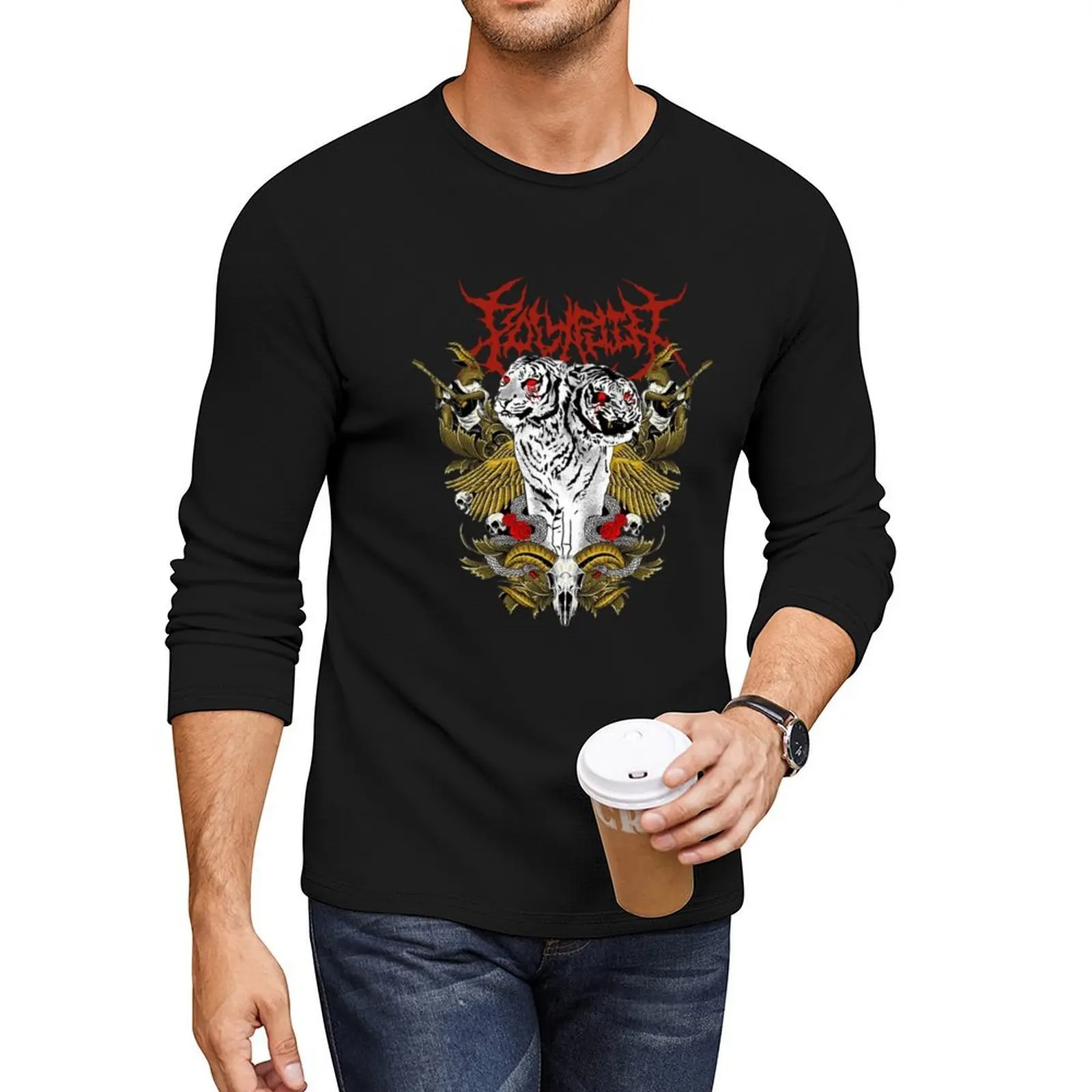 

Polyphia lion art Long T-Shirt funny t shirts t shirt man tops customized t shirts Men's t-shirt