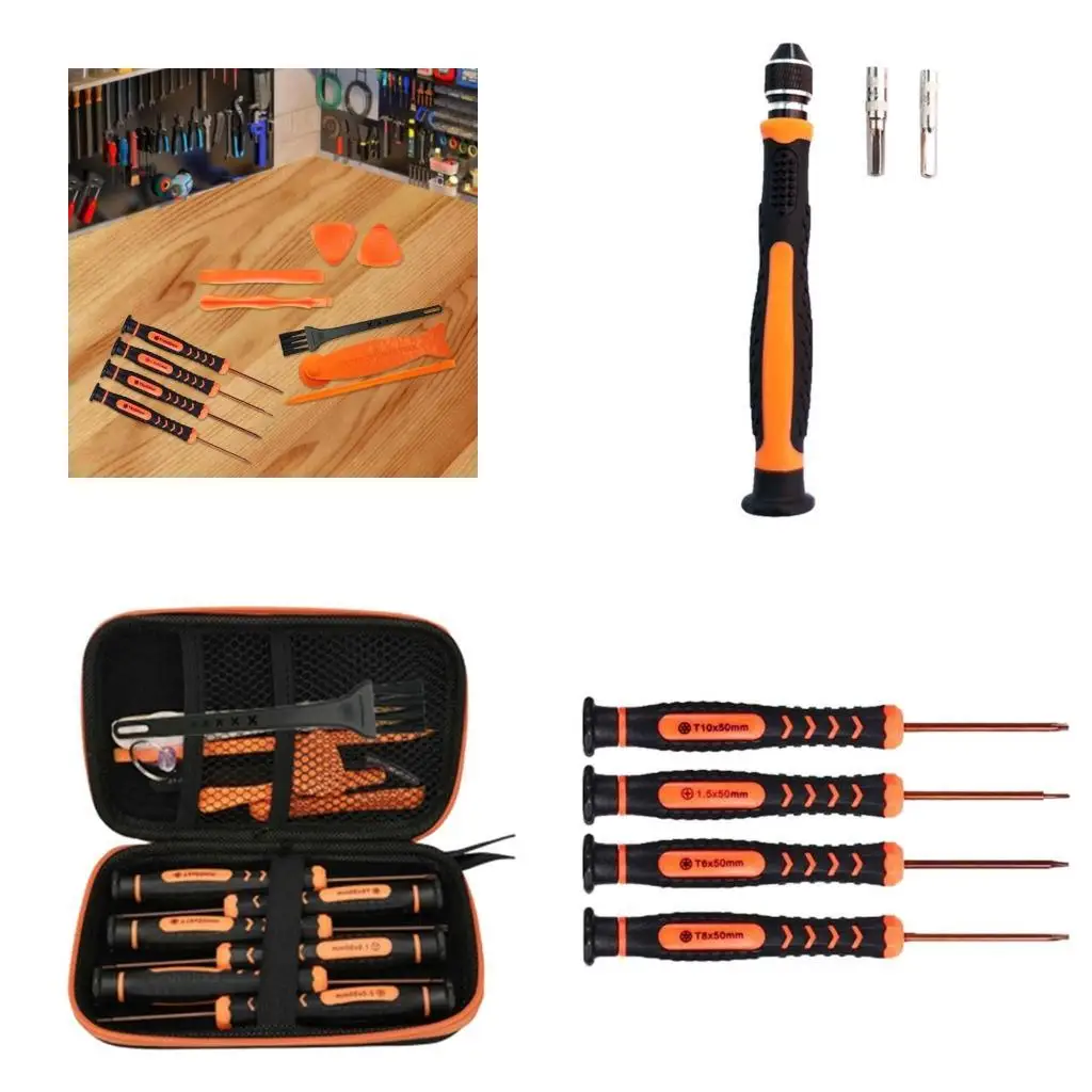 

Y1UD 16/11Piece Precisions Tip Screwdriver Ergonomic Handle for Glasses and Device Maintenance