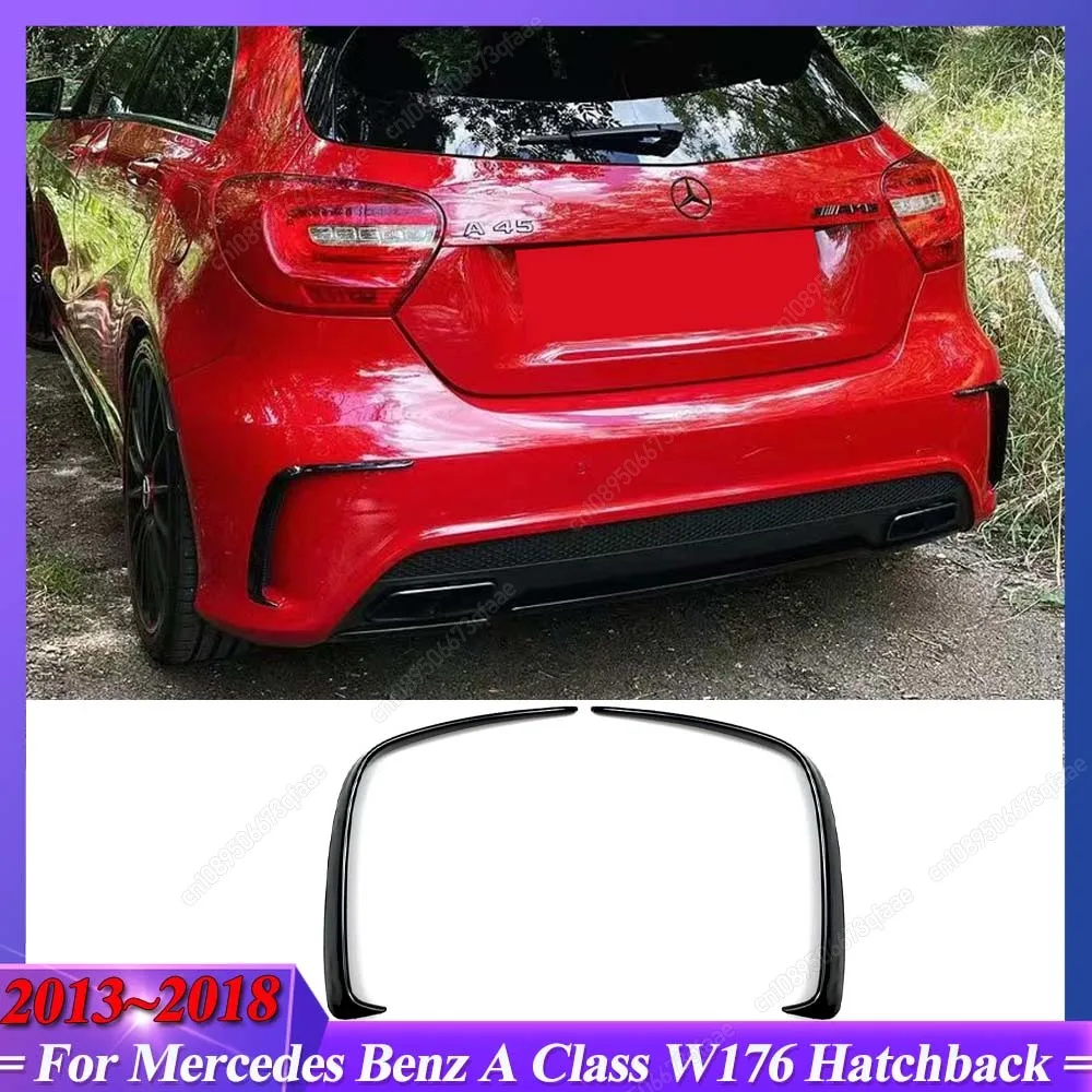 

Для Mercedes Benz W176 A200 A250 A260 A45 AMG 2013-2018 хэтчбек черный задний бампер спойлер сплиттер Canards Body Kit тюнинг