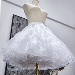 2-layer organza underskirt fluffy bubble skirt petticoat crinoline no hoop tutu Tulle Skirts for women Padded skirt