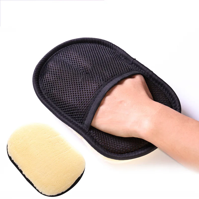 قفازات غسيل السيارات من الصوف المقلد، قفازات مسح قطيفة للشمع والتلميع، قماش تنظيف منتجات التنظيف التلقائي