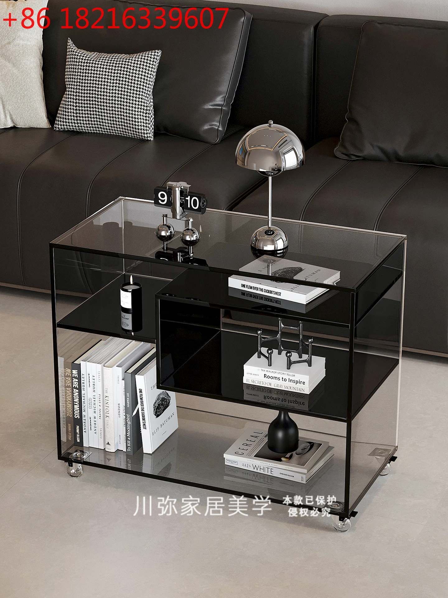 

Приставной столик для гостиной, съемный прикроватный столик для дивана, итальянский минималистичный прикроватный столик, журнальный столик на тележке