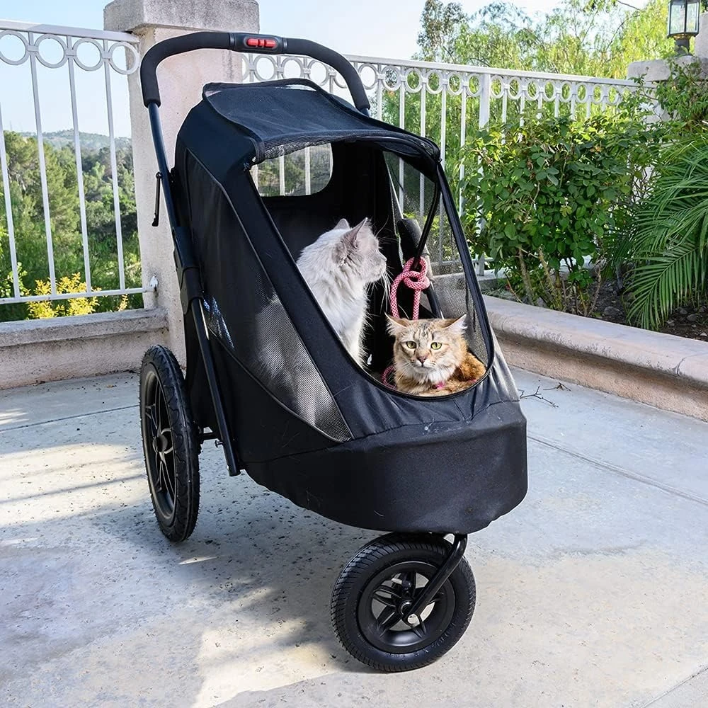 

Dog Cart for Medium Size Pets Dog Pet Stroller Ventilated Pet Stroller for Cats & Dogs Car Trolley Products Home Garden