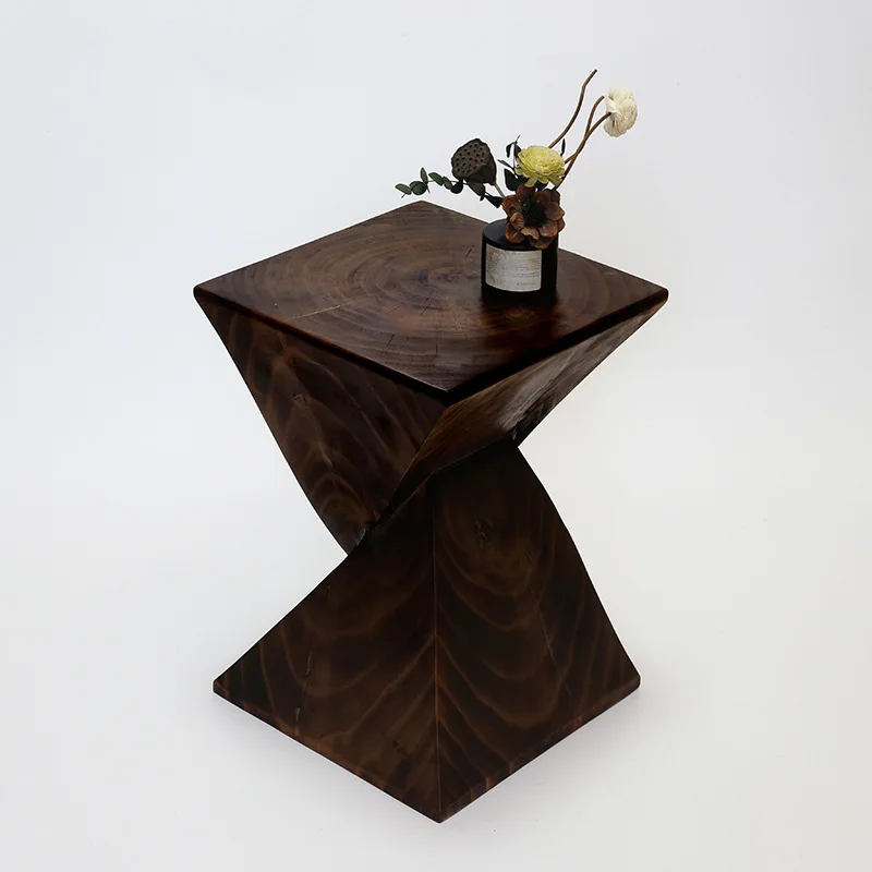 

Nordic solid wood special-shaped coffee table B & B apartment living room sofa fire art