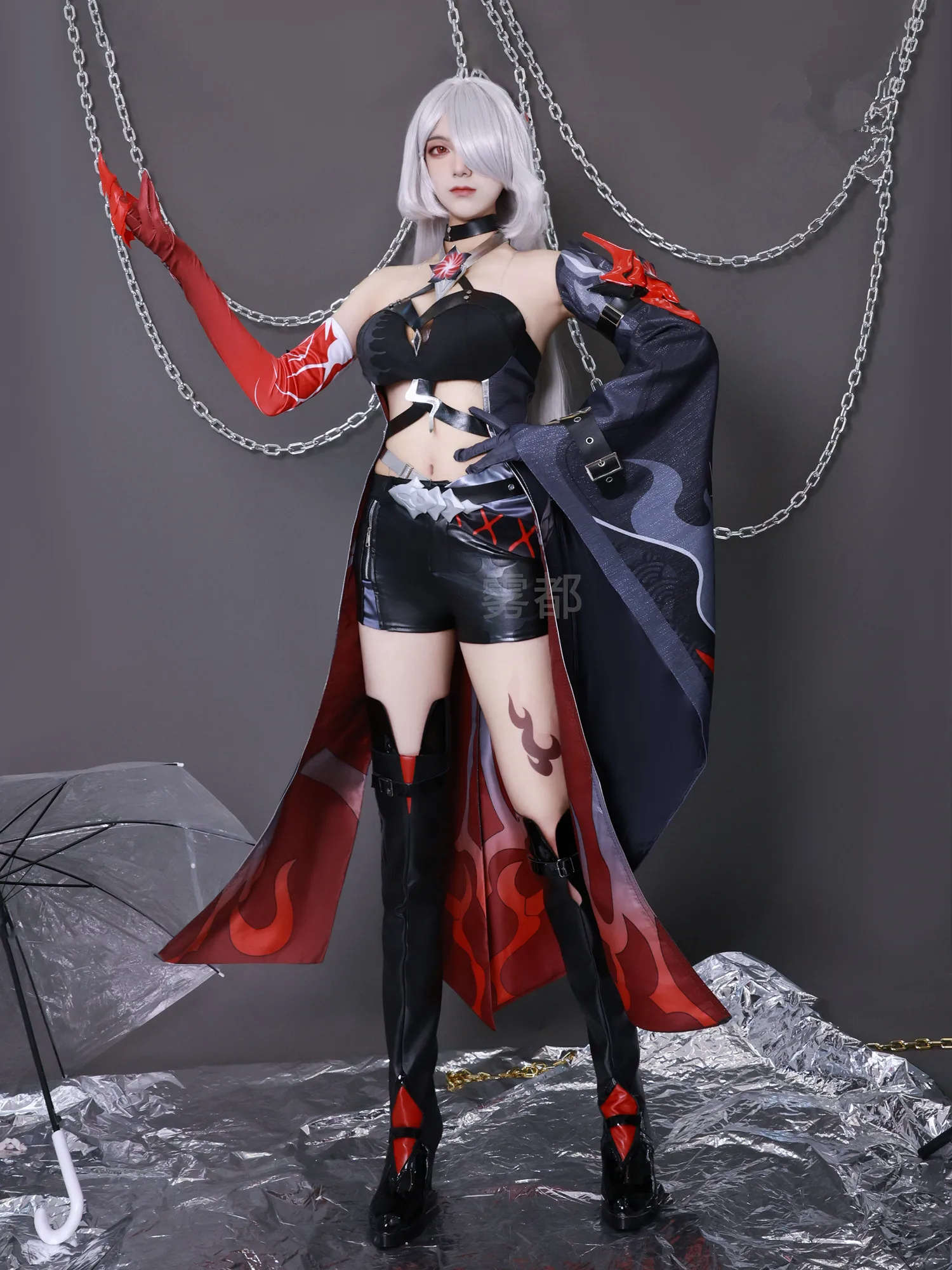 

Acheron Fashion Uniforms Cosplay Costume Game Honkai: Star Rail Anime Women Clothes Role Play Clothing Plus Sizes XS-3XL New