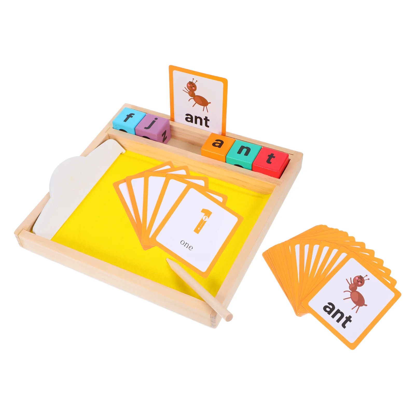 

Montessori Educational Toys Kids Tray Wooden Sensory Bin Tools Sand Writing Experience Enhances Letter Recognition Skills Ideal