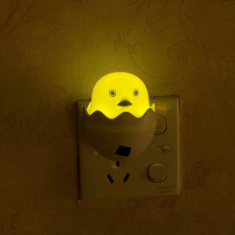 LED Intelligent Light Control Night Lamp Creative Gift Yellow Duck Energy Saving Plug in Night Lights Party Decoration Lamps