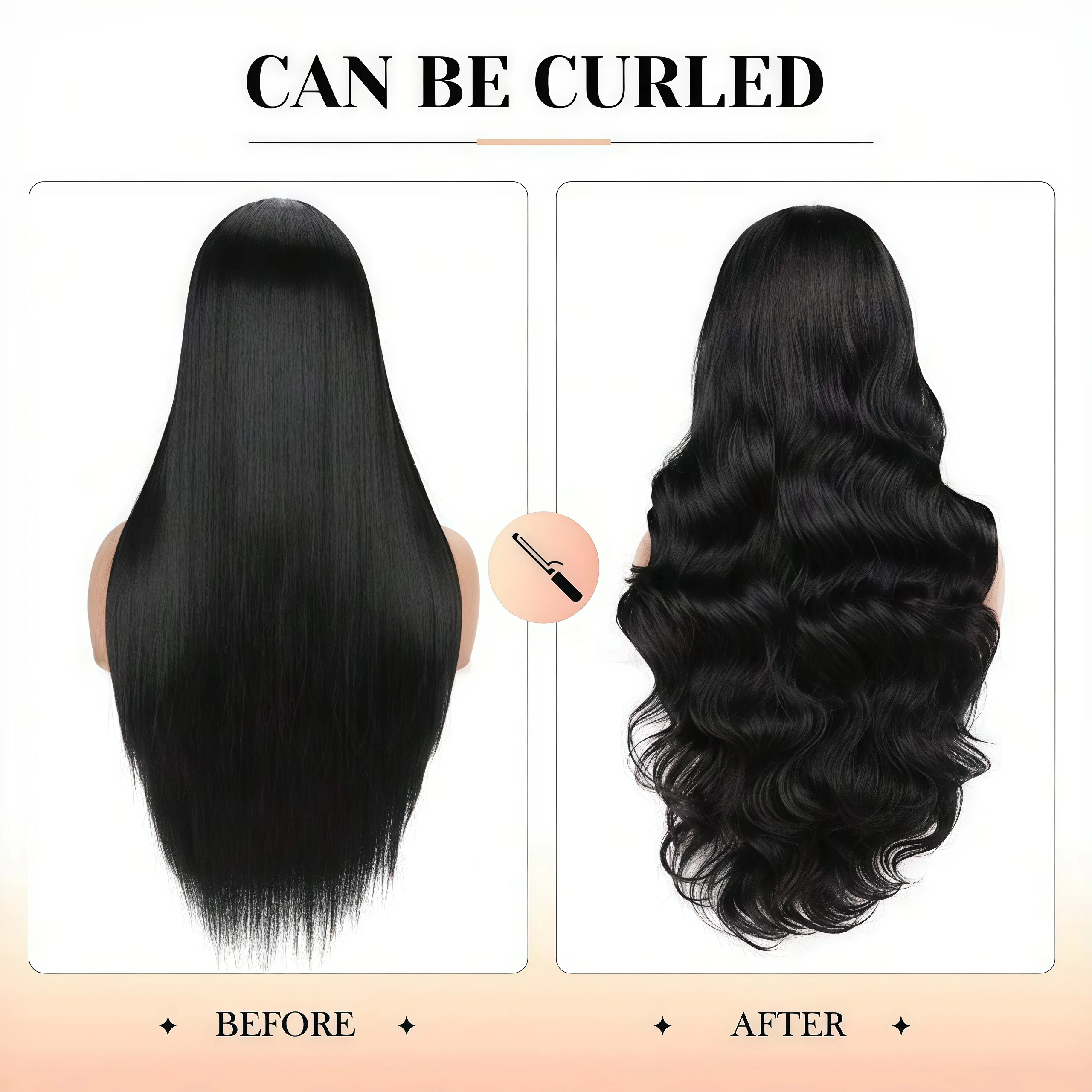Ladies' Long Straight Black Synthetic Wig Heat-Resistant Fiber, Role-Playing, Carnival, St. Patrick's Day, Back-to-School Season image 3