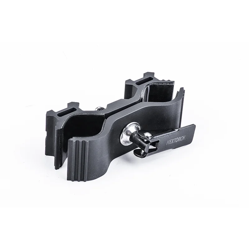 Nextorch RM85S Two way torch clip, Adjustable diameter,easy installation, Aluminium, sturdy and durable, for 23-28mm diameter