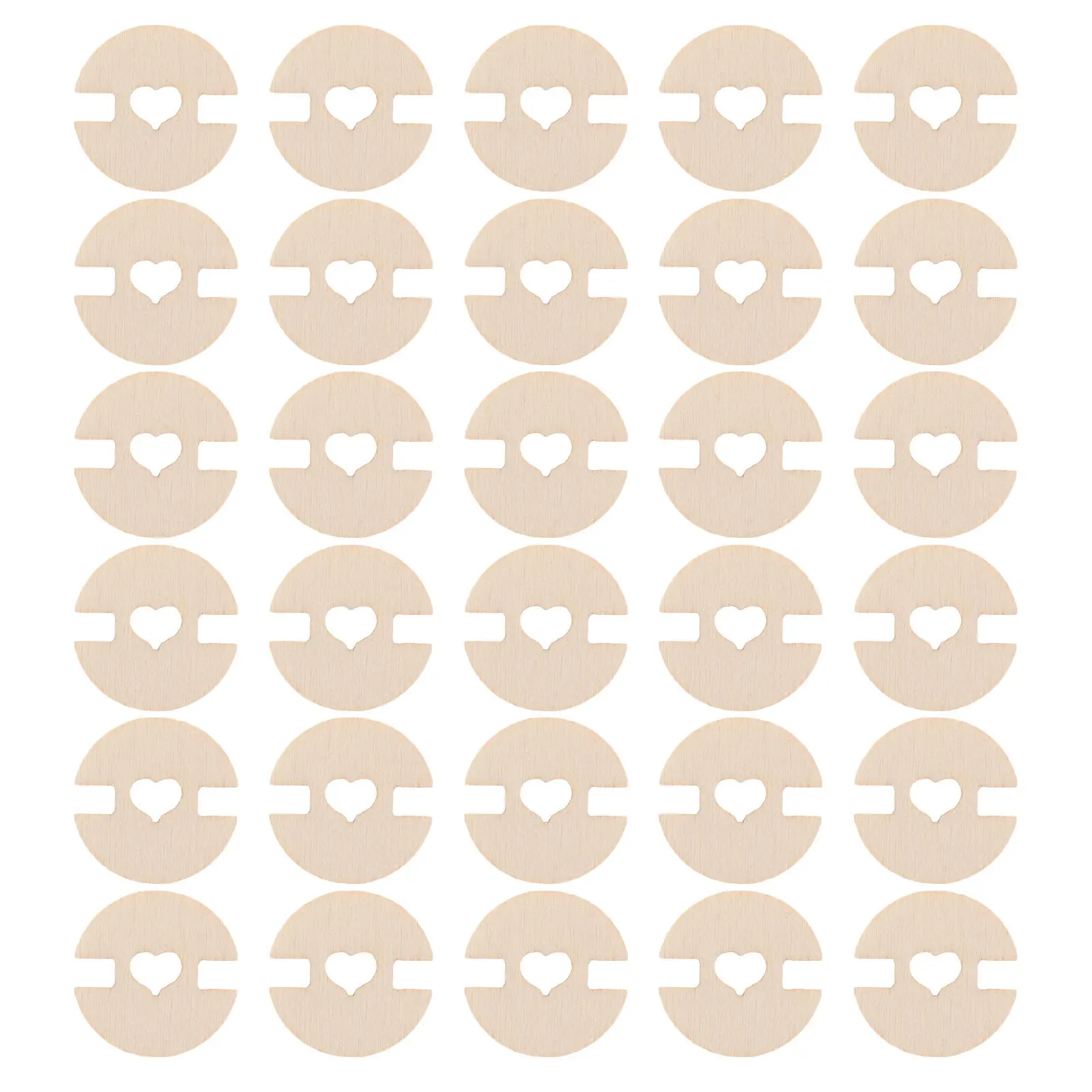 

100Pcs Round Wood Buttons Hat Topper Fastener Slotted Wooden Button for Beanies DIY Winter Hat Craft Sewing Accessories