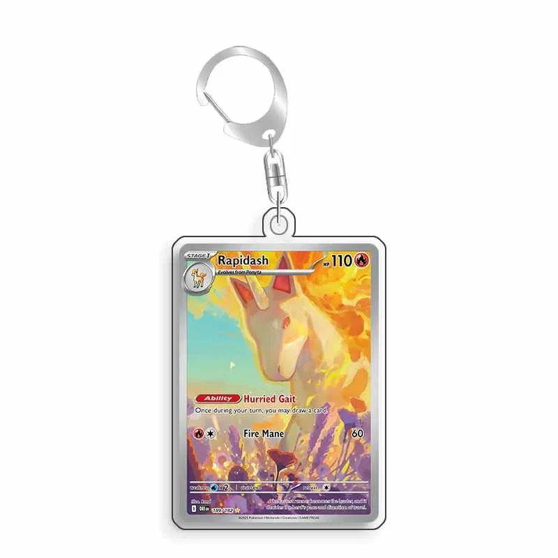Art Display for Pokemon Rapidash Card PTCG Keychain Anime Game Collectibles Anime Merchandise Acrylic Protective Case Toys Gift view 6