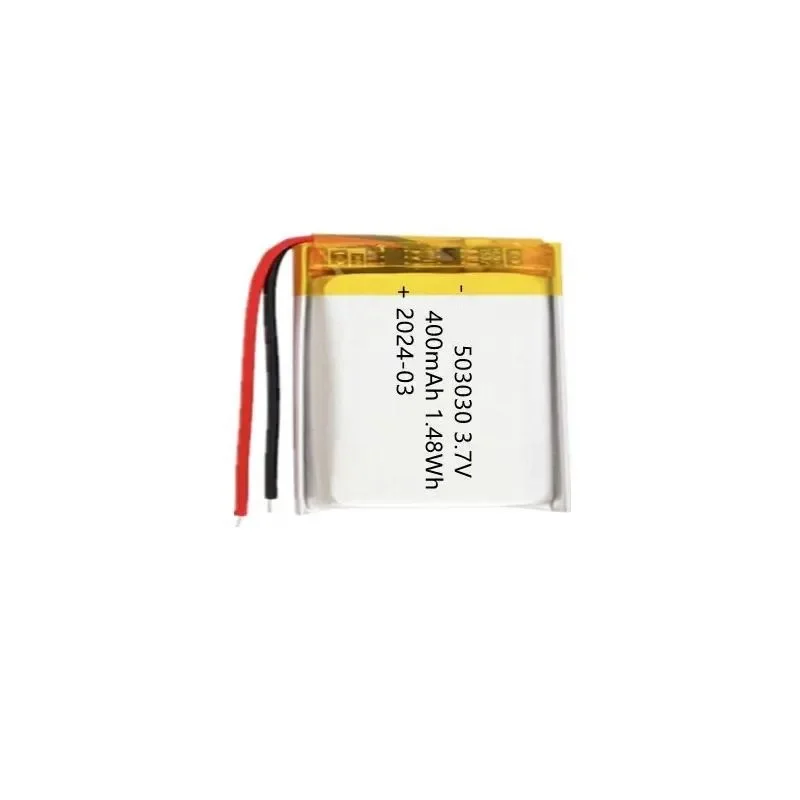 100pcs For 503030 Polymer Lithium Battery 400mAh 3.7V For Water Replenishment Instrument LED Light Point Reader 450mAh Li-ion