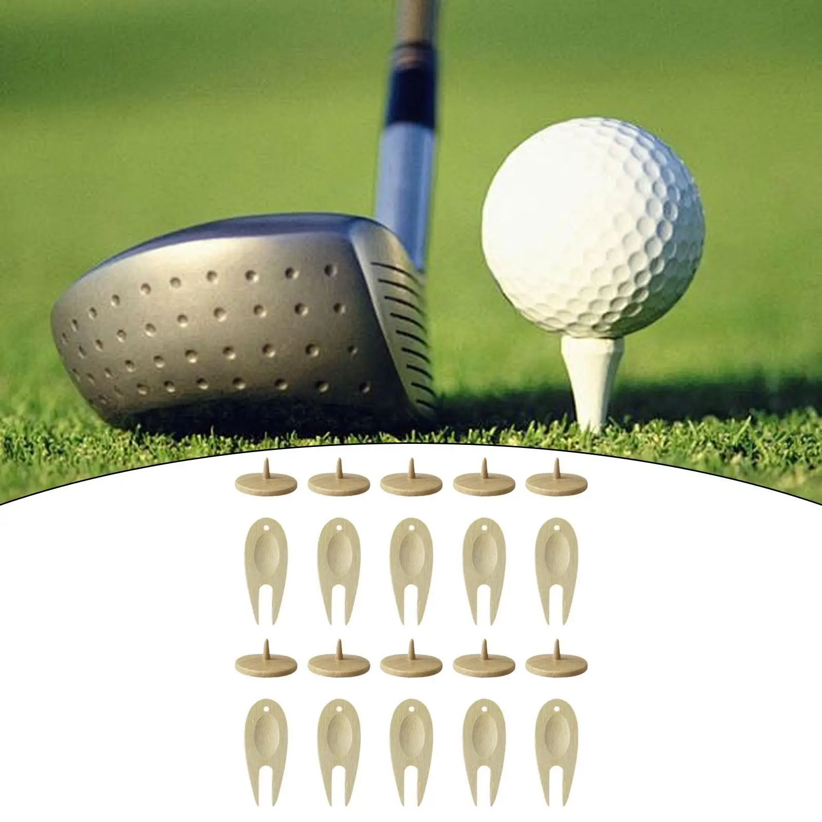 Golf Divot Tool Golf Pitch Fork Golf Ball Markers for Sports Golfing Golfer