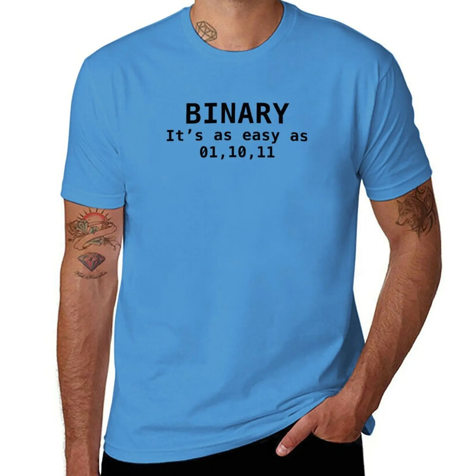 

Binary It's As Easy As 01,10,11 T-Shirt sports fans blacks quick-drying mens white t shirts