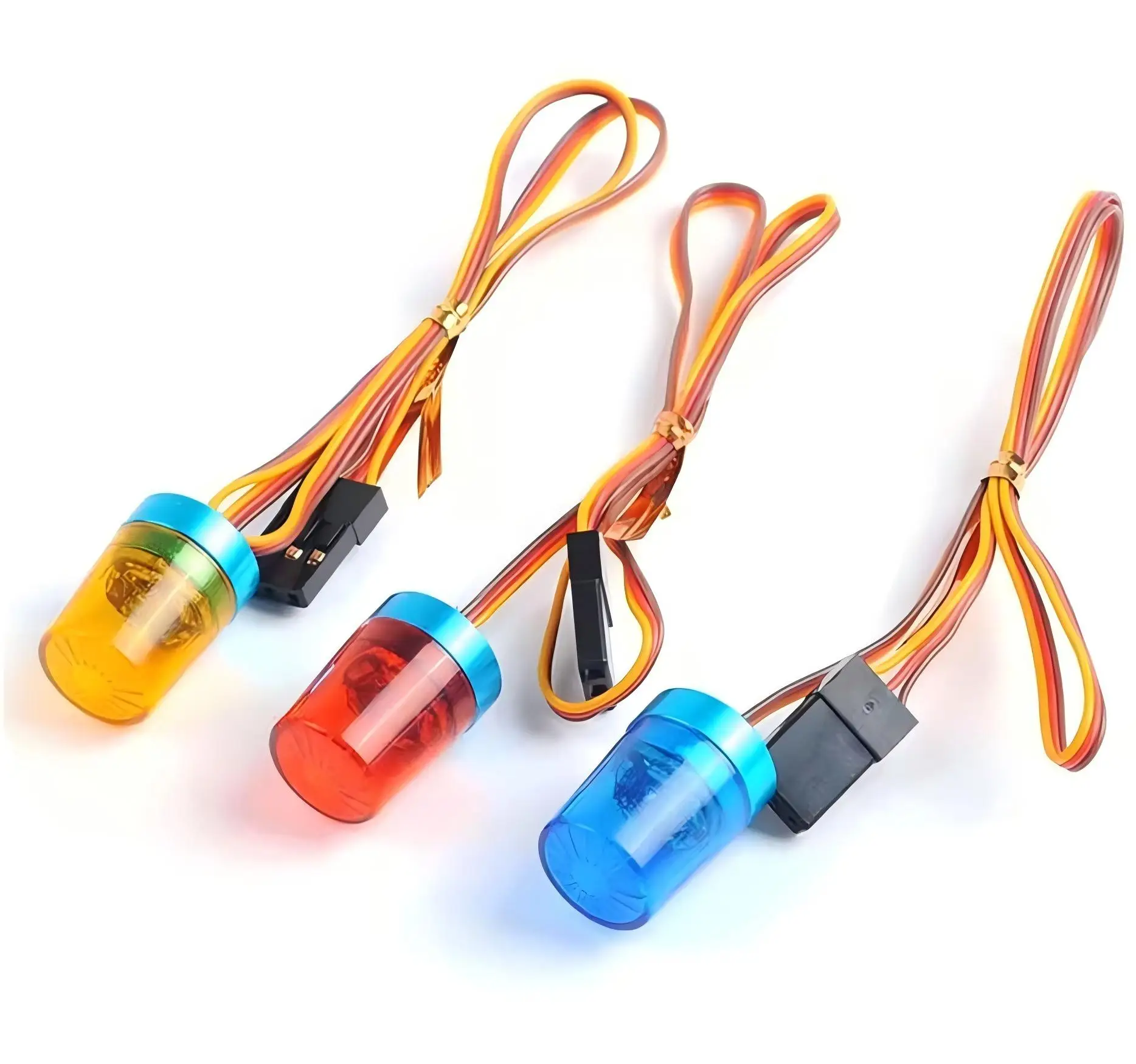 LED Police Strobe Light Bar Multi Flash Modes for 1/14 Tamiya 1/10 RC Crawler Truck High-Brightness Alarm Lamp Upgrade Parts